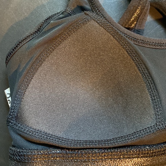 XS, DSG Back Sparkly Sports Bra Active Top Dance Festival Wear Silver Sparkle - Picture 11 of 16